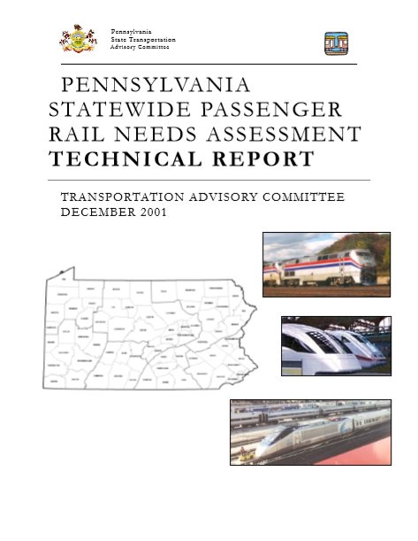 Pennsylvania Statewide Passenger Rail Needs Assessment cover