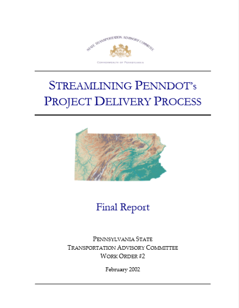 Streamlining PennDOT’s Project Delivery Process cover